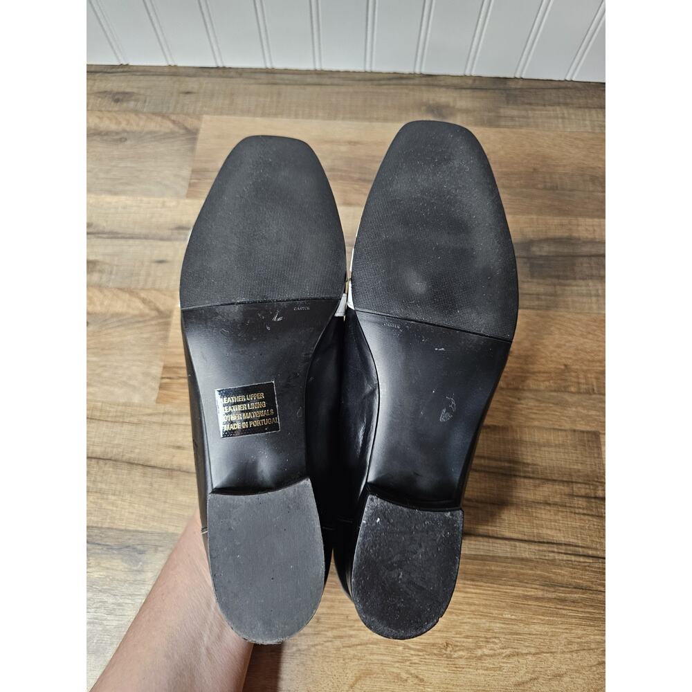 John Fluevog Black & White Leather Loafers Women's Size 10 Made in Portugal Rare - Picture 11 of 12
